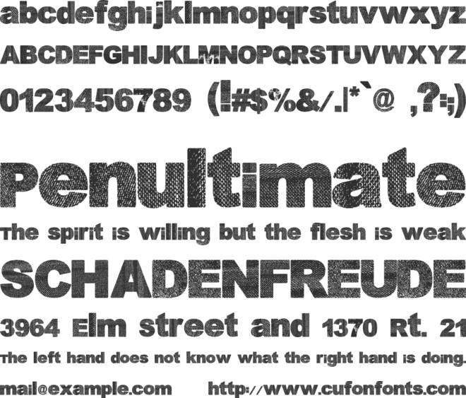 Dabre Grunge font preview