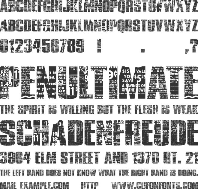 Buy More font preview