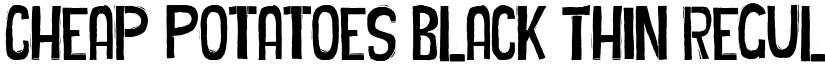 Cheap Potatoes Black Thin Regular font