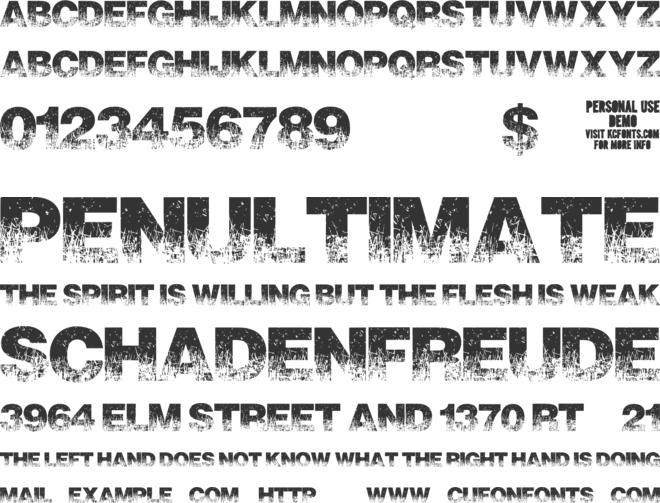 Scorched Earth font preview