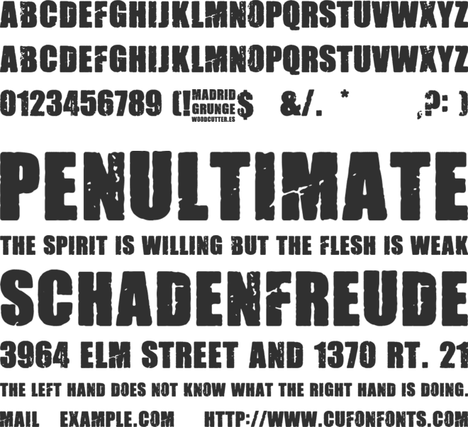 Madrid Grunge font preview