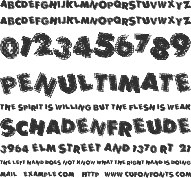 Panic font preview