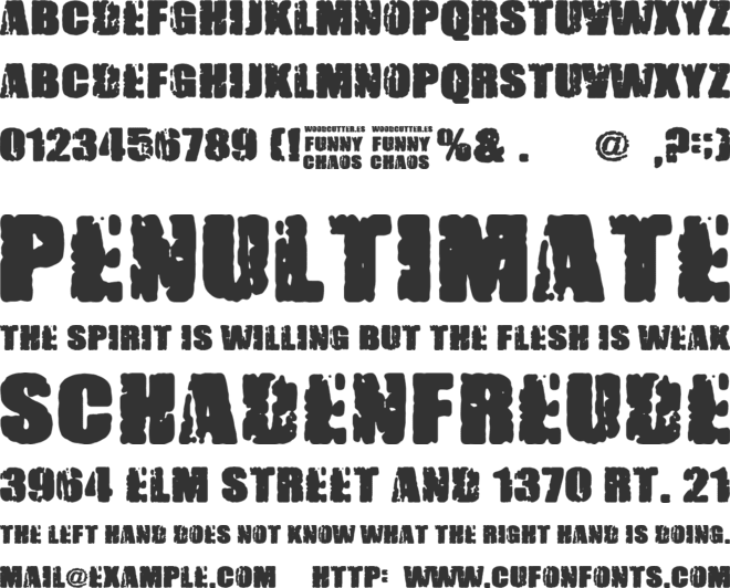 FUNNY CHAOS font preview