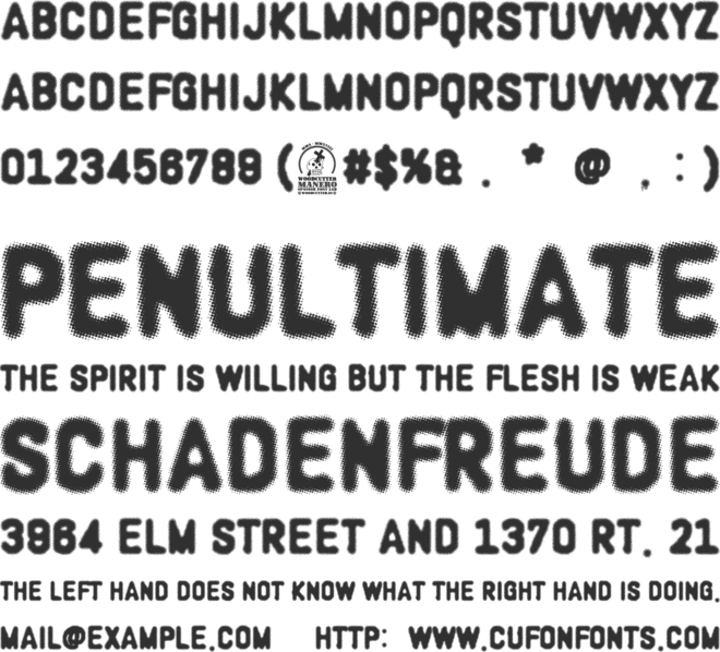 Woodcutter oligarquia font preview