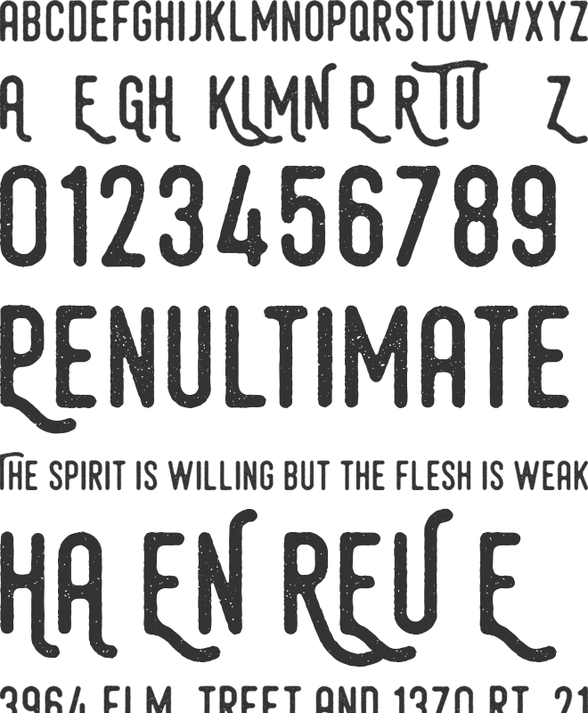 Hamurz Free Version font preview