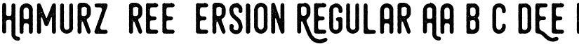 Hamurz Free Version Regular font