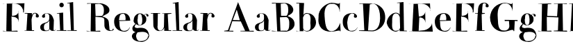 Frail Regular font