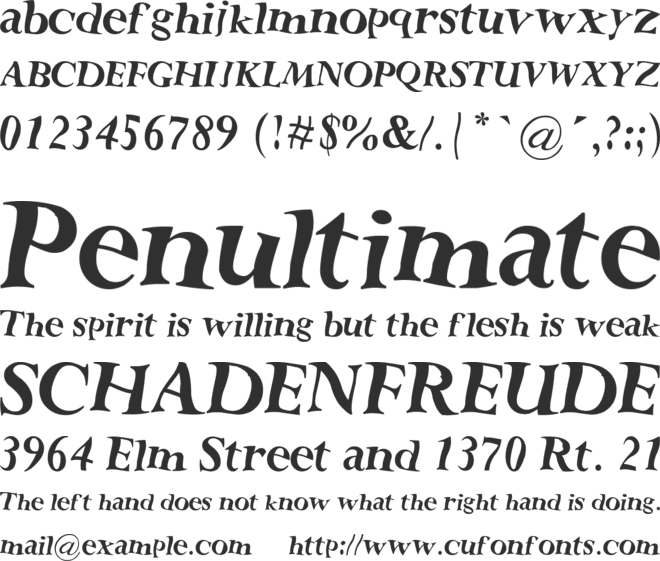 Rochester Twee font preview