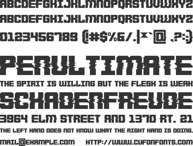 Deadlist font preview