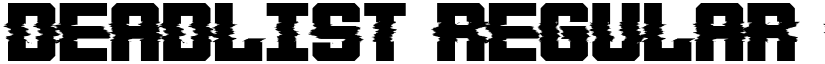 Deadlist Regular font