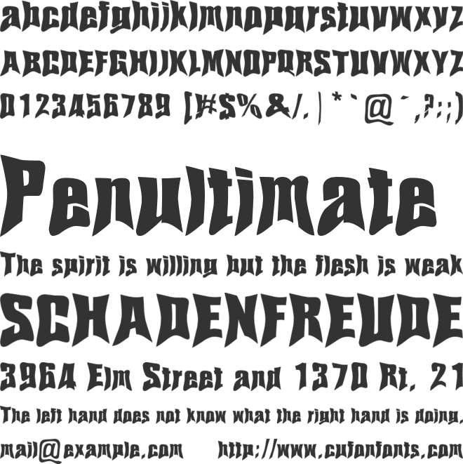 Haelvsen font preview