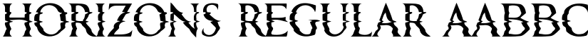 Horizons Regular font