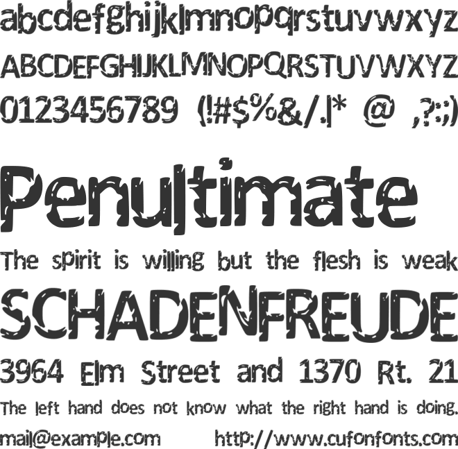 Darks_Calibri_Remix font preview