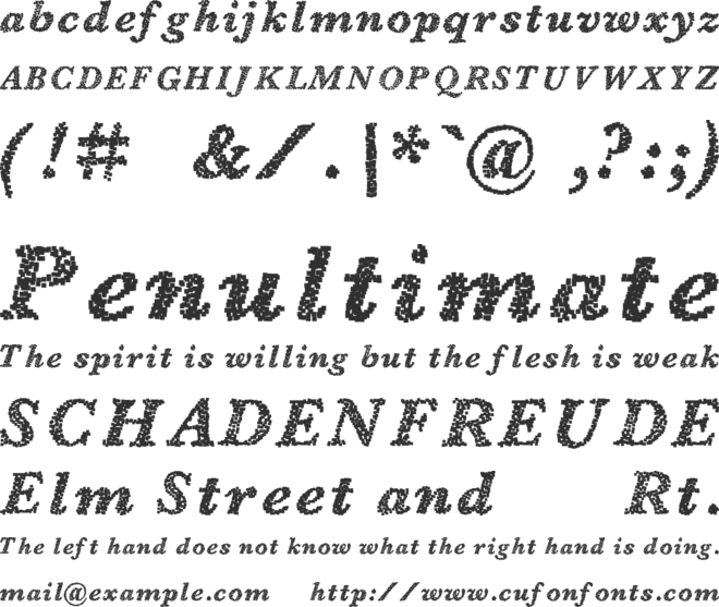 BlearyDays font preview