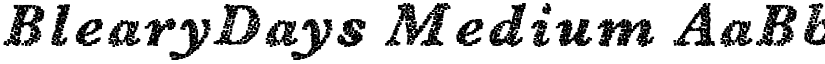 BlearyDays Medium font