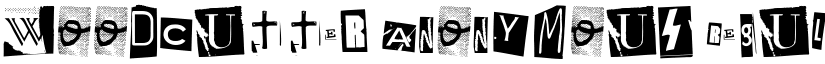 Woodcutter Anonymous Regular font