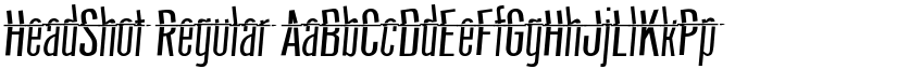 HeadShot Regular font