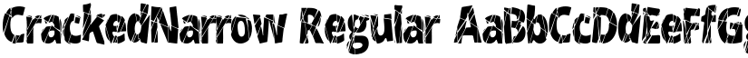 CrackedNarrow Regular font