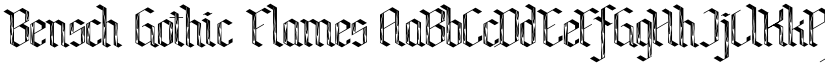 Bensch Gothic Flames font