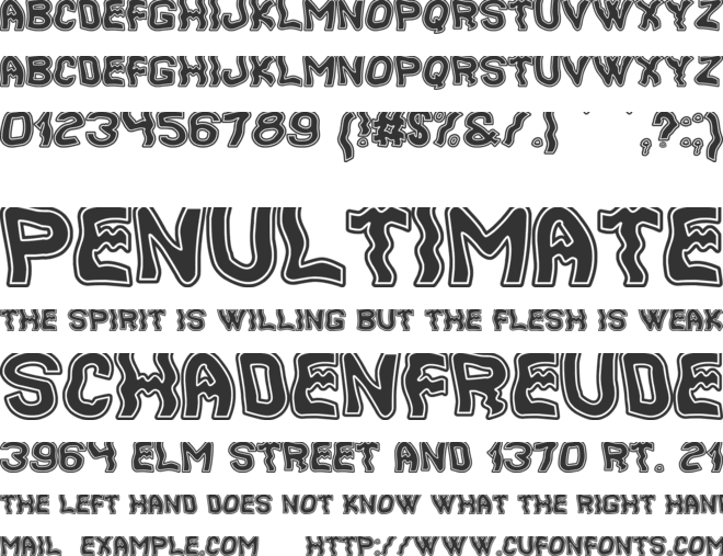 Cooler South St font preview