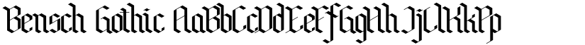 Bensch Gothic font