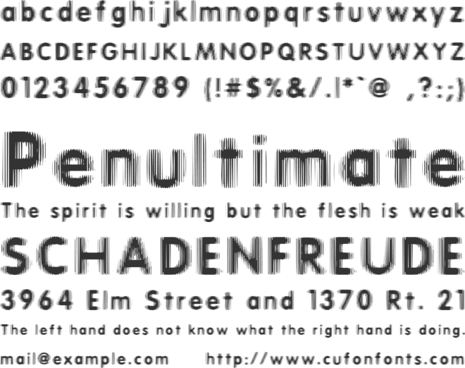 Erthqake font preview