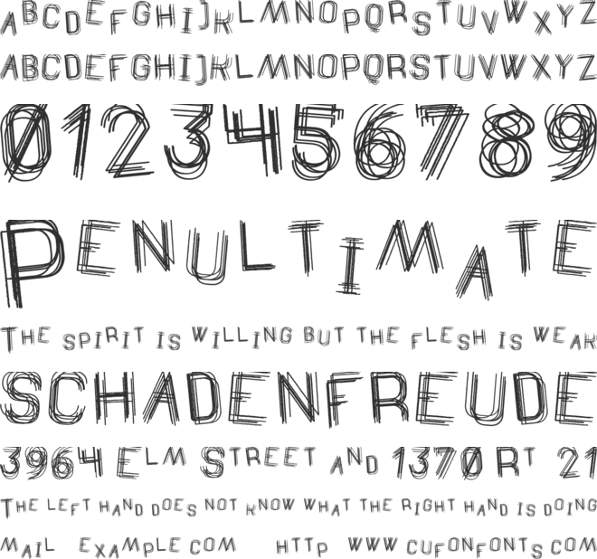 The Drunked Man St font preview