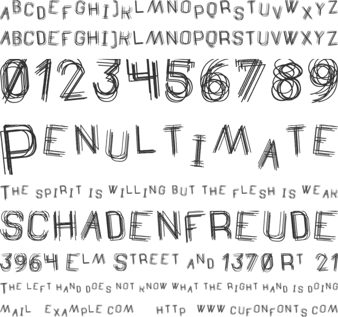 The Drunked Man St font preview