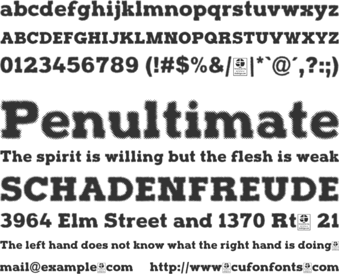 Halftone Poster Demo font preview