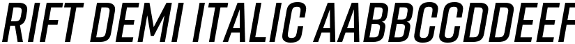 Rift Demi Italic font