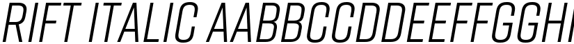 Rift Italic font
