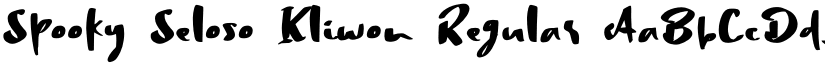 Spooky Seloso Kliwon Regular font