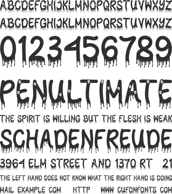 Scary Blood - Pesonal Use font preview
