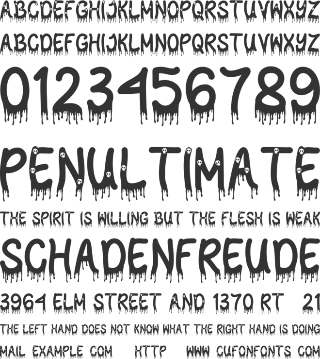 Scary Blood - Pesonal Use font preview