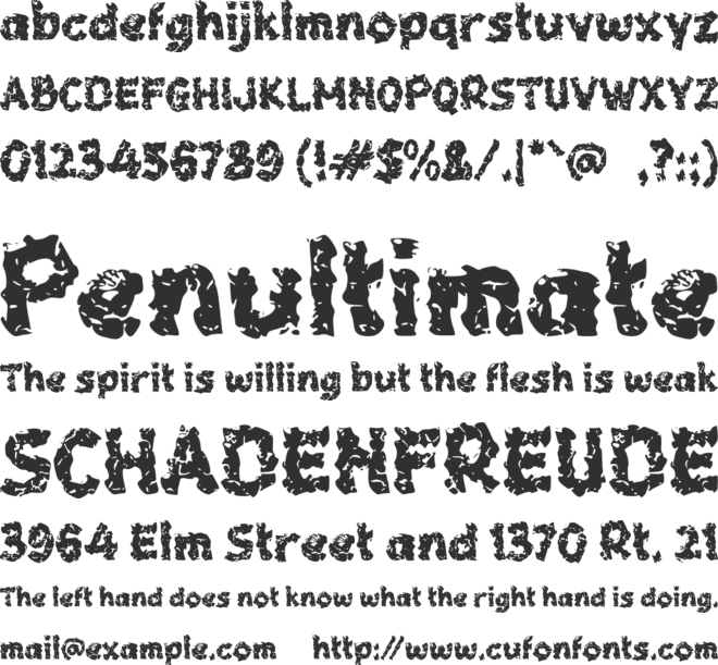 c Caryer font preview