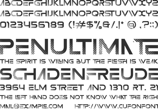 THE SOLSTICE font preview