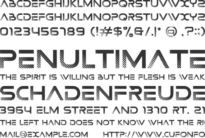 THE SOLSTICE font preview