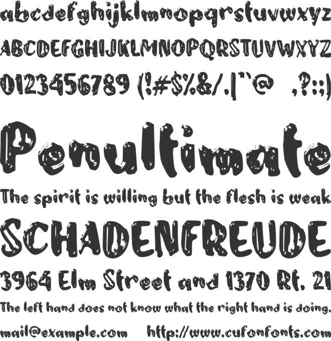 c Cassava font preview