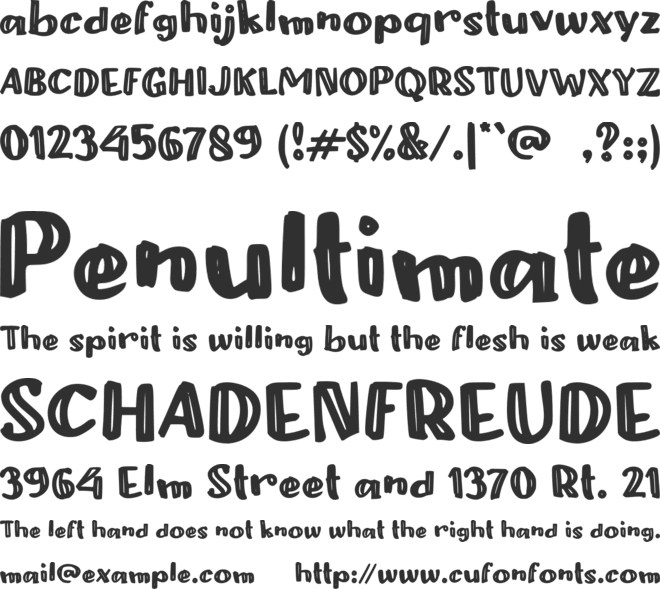 c Centong font preview