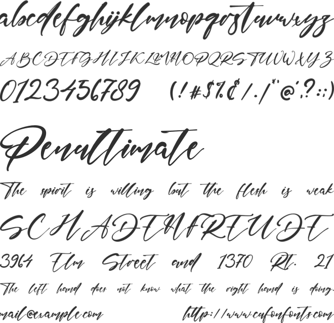 Glarmoure font preview