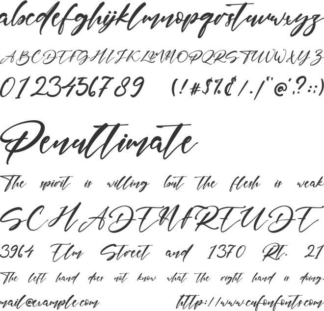 Glarmoure font preview