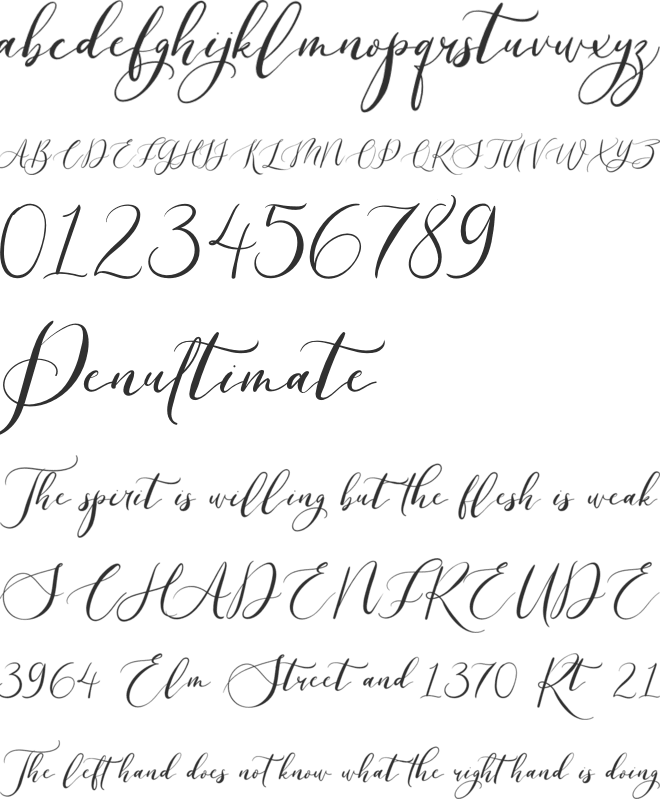 Romantic Sunday font preview