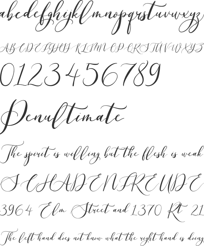 Romantic Sunday font preview