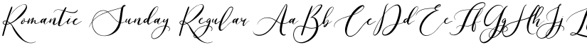 Romantic Sunday Regular font