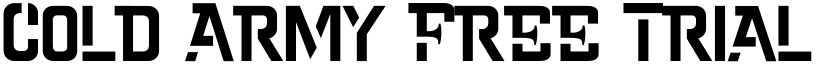 Cold Army Free Trial Regular font