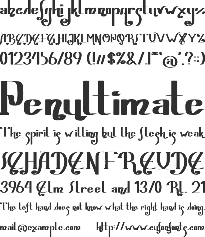 Ovalie font preview