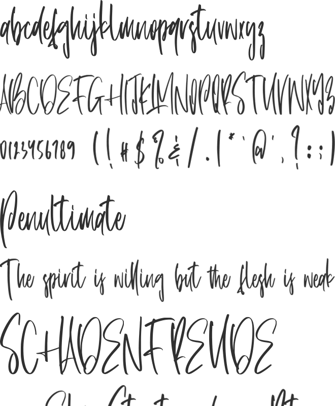 Saturniid font preview