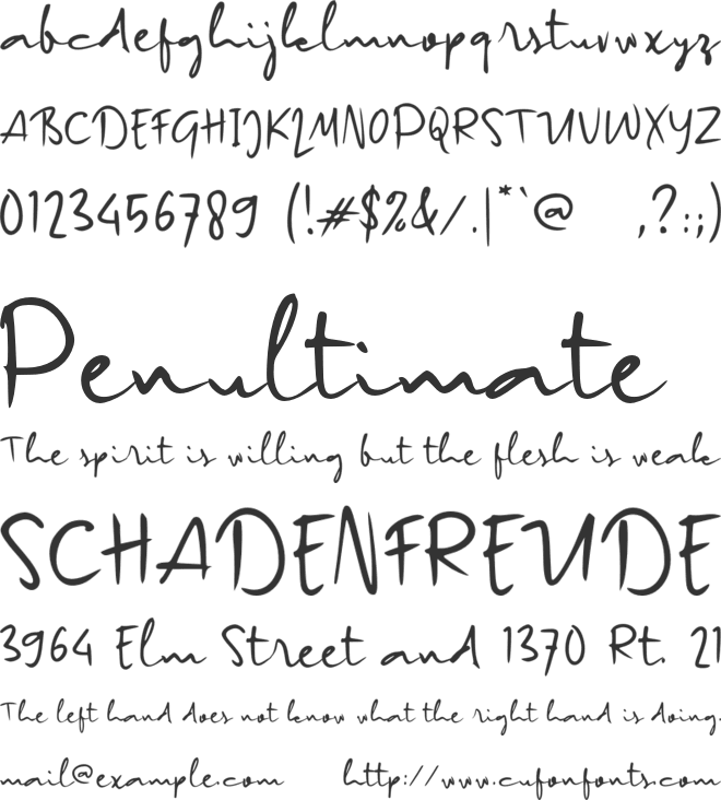 c Castillo Signature font preview