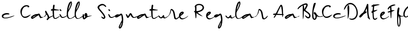 c Castillo Signature font download