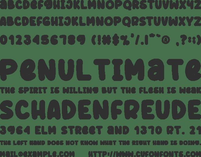 Glowing Bubble font preview